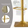 Bar Stools Set of 2,Gold Velvet Bar Stools,Counter Height Bar Stools with Low Back,Swivel Bar Stools for Kitchen Island, Bar Pub Black