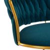 Bar Stools Set of 2, Height Adjustable ,Fabric Around Woven Basket Network Design,Velvet Modern Bar Chairs for Home and Kitchen Counter