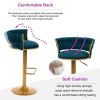 Bar Stools Set of 2, Height Adjustable ,Fabric Around Woven Basket Network Design,Velvet Modern Bar Chairs for Home and Kitchen Counter