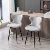 A&A Furniture,Counter Height 25" Modern Leathaire Fabric bar chairs,180¬∞ Swivel Bar Stool Chair for Kitchen,Tufted Gold Nailhead Trim Bar Stools with