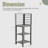 Outdoor Kitchen Island with Storage, Aluminum Kitchen Storage Island Outdoor Prep Table with Double Storage Rack, Freestanding Outdoor Corner Cabinet