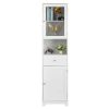 2 Doors 1 Pumping 1 Shelf Bathroom Cabinet White
